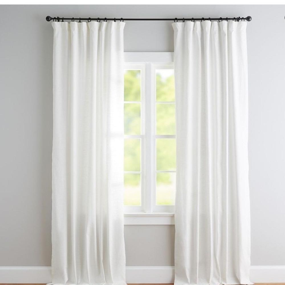 Potterybarn off- White Linen Cotton lined Curtainβ Panel 50x108 3-in-1 293738